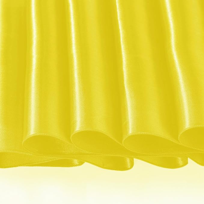 SI Pack of 5 Wedding 12 x 108 inch Satin Table Runner for Wedding, Decorations for Graduations, Engagements, Birthday Parties, Banquets, Runners fit Rectangle, Round Table - Yellow - Image 7