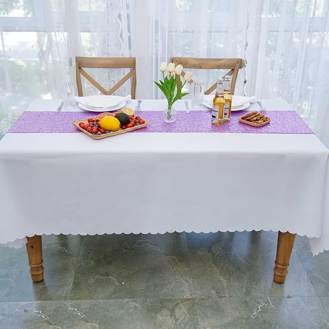 Lavender Sequin Table Runner 12 Pack, 12''x72 Glitter Table Runner - Image 7