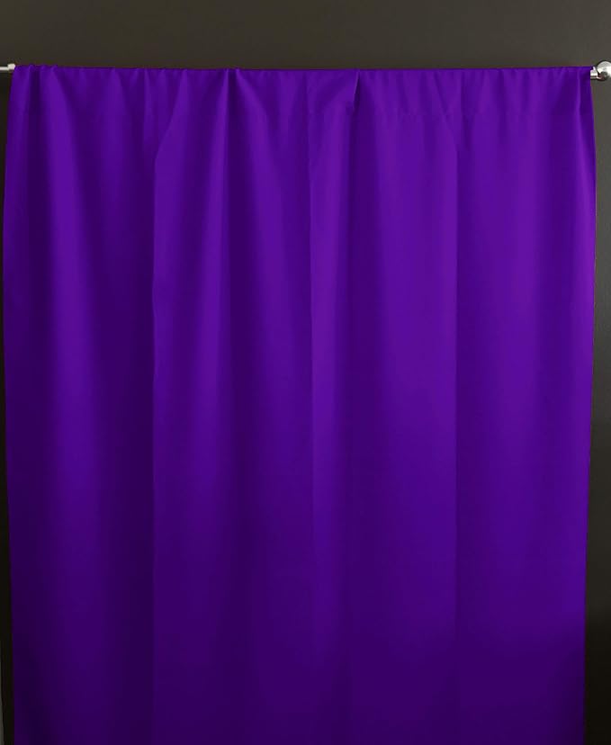 Zen Creative Designs Solid Poplin Curtain Backdrop Panel 58" Wide/Home Window Decor/Photo Studio Backdrop Panel 58" Wide (Purple, 120" Tall) by ZenCreativeDesigns