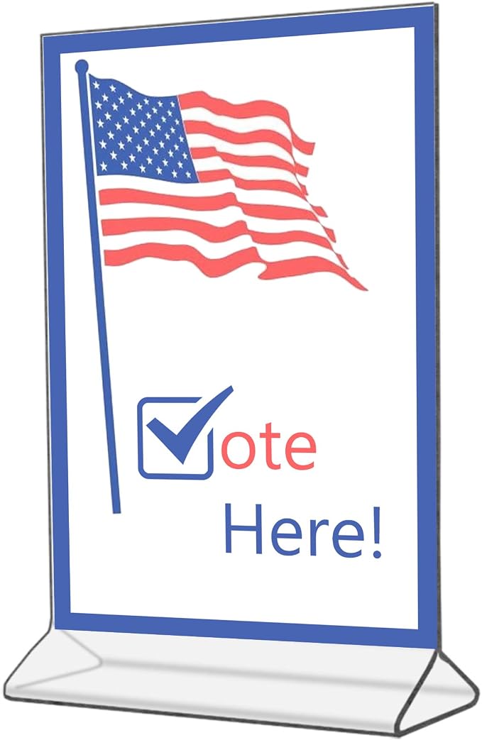 Marketing Holders Sign Holder 5x7 Inch Double Sided Clear Acrylic Counter Menu Price List or Notice Vertical Portrait Top Load Table Tent Display for Office or Retail Shops - Image 9