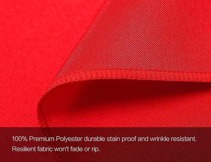 Surmente 20-Inch Polyester Cloth Napkins Linen Dinner Napkins - Set of 12 for Weddings, Banquets, or Restaurants (1-Dozen) (red) (Pack of 5) - Image 3