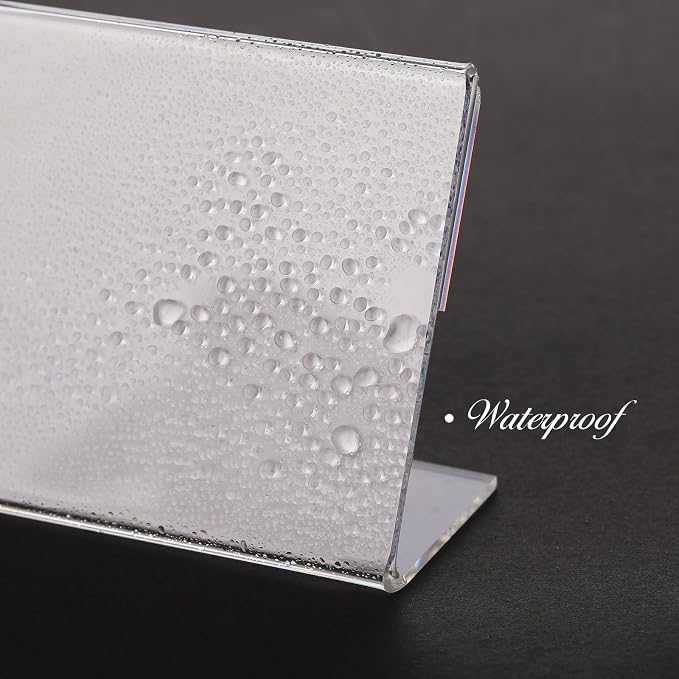 Vicenpal 3.5 x 2.5 Inches Small Acrylic Sign Holder for Office,100 Pcs - Image 4
