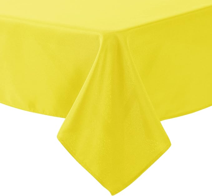 Cupuamon Square Tablecloth 70x70 inch Washable Polyester Fabric Table Cloth for Wedding Party Dining Banquet Decoration（70x70,Yellow） - Image 5