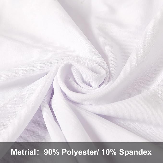 bricia 12 PCS White Stretch Spandex Folding Chair Slipcovers, Dining Room Chair Covers Stretch Chair Slipcovers Protector for Wedding, Banquet, and Party - Image 4