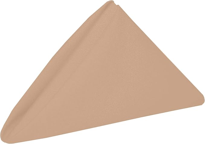 Ultimate Textile 17x17-Inch Cotton-Feel Cloth Napkins, Ice Peach Set of 120 | Bulk Case of 10 Dozen, Square, 100% Spun Polyester Fabric, MJS-Spun Construction, Cotton-Like Hand, Machine Washable, Orange by UltimateTextile