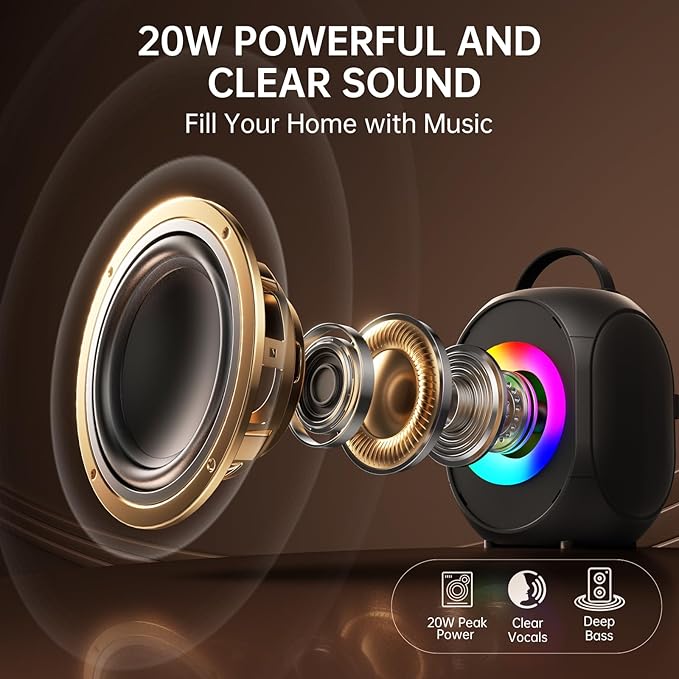 Kinglucky Karaoke Machine for Kids & Adults, Portable Bluetooth Speaker with 2 Wireless Microphones,Powerful Sound, LED Lights, PA System for Birthday Parties and Family Fun Gifts for Loved One