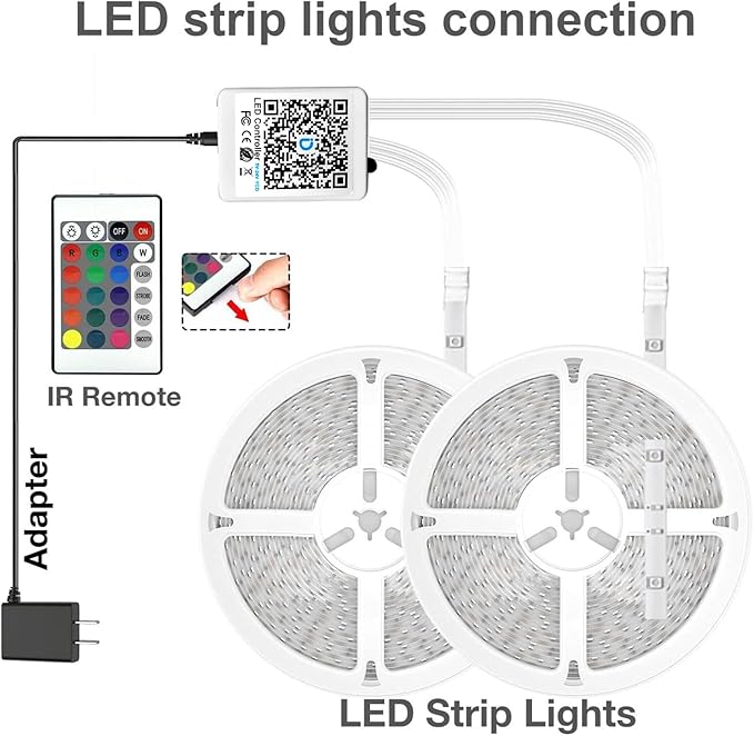 DAYBETTER Led Strip Lights 200 ft (2 Rolls of 100 ft) Ultra Long Smart Light Strips with App Voice Control Remote, RGB Music Sync Color Changing Lights for Bedroom, Kitchen, Party,Home Decoration