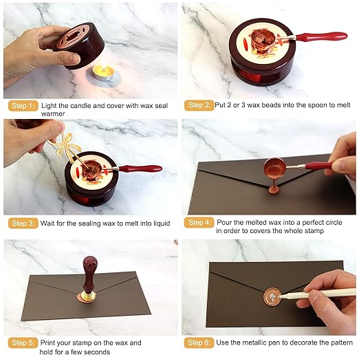 96 Colors Wax Seal Stamp Kit,2400Pcs Sealing Beads,All in one Wax Seal Kit with Sealing Stamps, Warmer,Spoon,Envelopes,Candles,Metallic Pen,for Wedding Invitations Wrapping Christmas Letters