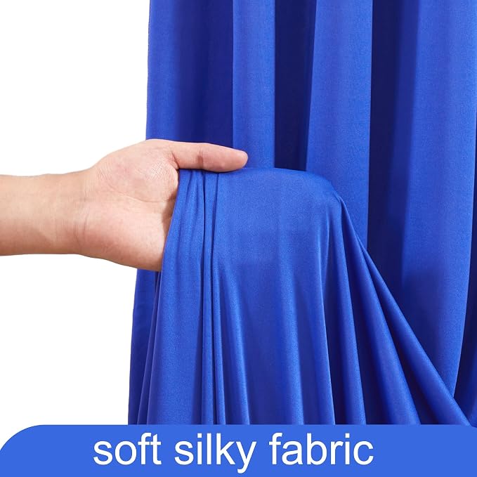 10ft x 10ft Royal Blue Backdrop Curtain for Parties Blue Wrinkle Free Backdrop Drapes Panels for Baby Shower Birthday Party Wedding Photo Photography Polyester Fabric Background Decoration - Image 6