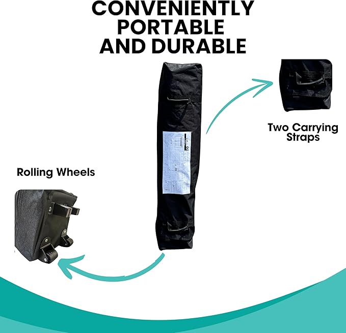 BTExpert 10x10 1-Person One Push Setup Instant Canopy Pop Up, 1 Touch Portable Folding Shelter Outdoor Gazebo Shade Tent w/Adjustable Height, Wind Vent Carrying Wheeled Bag Home Event Garden BBQ