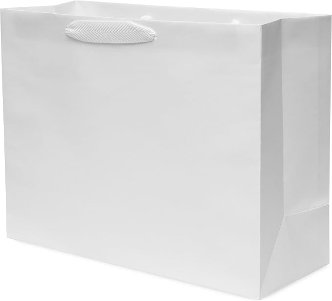 Prime Line Packaging White Gift Bags, 16x6x12 50 Pack, Retail Bags, Paper Shopping Bags with Handles Bulk - Image 6