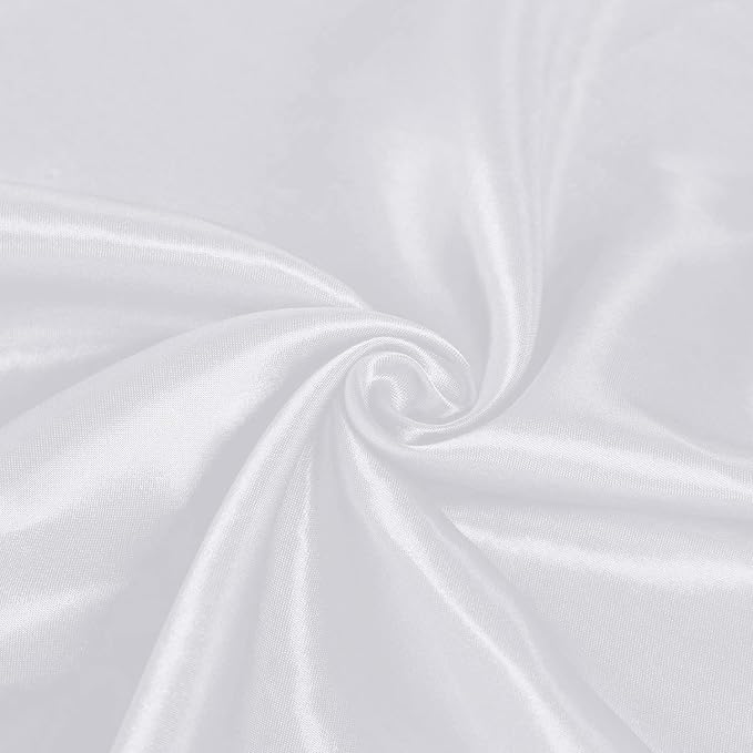 SI Pack of 10 Wedding 12 x 108 inch Satin Table Runner for Wedding, Decorations for Graduations, Engagements, Birthday Parties, Banquets, Runners fit Rectangle, Round Table - White - Image 6