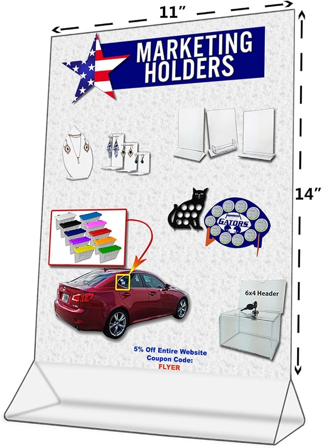 Marketing Holders 12 Pack Acrylic Sign Holder 11" x 14" Top Load Clear Double Sided Countertop Literature Display for Policies and Notices in Lobbies Retail Stores Hotels and Doctors Offices - Image 2
