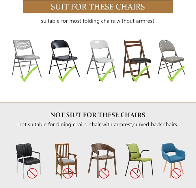 ManMengJi Brown Folding Chair Covers, Spandex Folding Chair Covers 12 PCS, Banquet Chair Slipcovers for Party, Wedding, Holidays, Celebration - Image 6