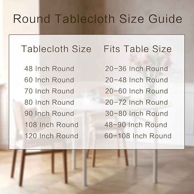 sancua Round Tablecloth, 80 Inch, Black - Image 7