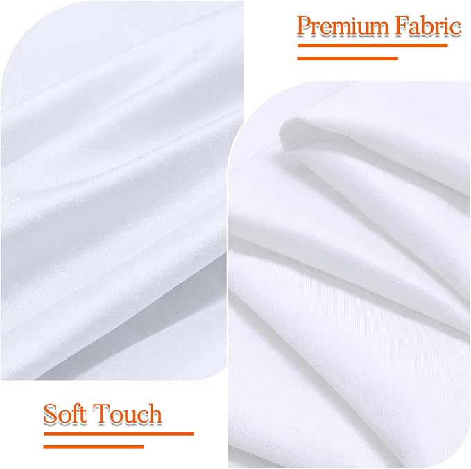 10 Pack White Rectangle Table Cloth 90 x 156 Inch for 8 Foot Tables | Wrinkle Resistant, Washable Rectangular Table Cloth, Polyester Fabric, For Party Banquet Wedding Buffet - Image 5
