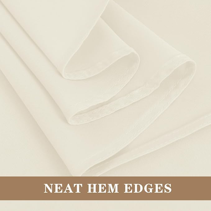 Fitable 6 Pack Ivory Round Tablecloths 90 Inch for 36"-72" Tables - Image 8