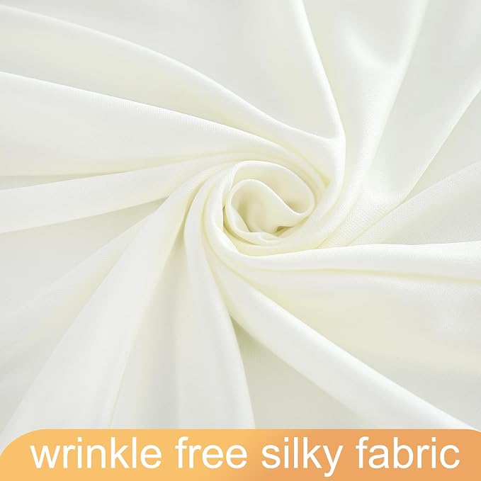10ft x 10ft Ivory Backdrop Curtain for Wedding Ivory Wrinkle Free Backdrop Drapes Panels for Parties Baby Shower Bridal Shower Birthday Photo Photography Polyester Fabric Background Decoration - Image 8