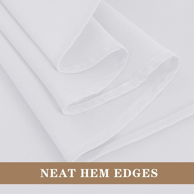 Fitable 6 Pack White Square Tablecloths 70x70 Inch for 2-4 Ft Tables - Image 8