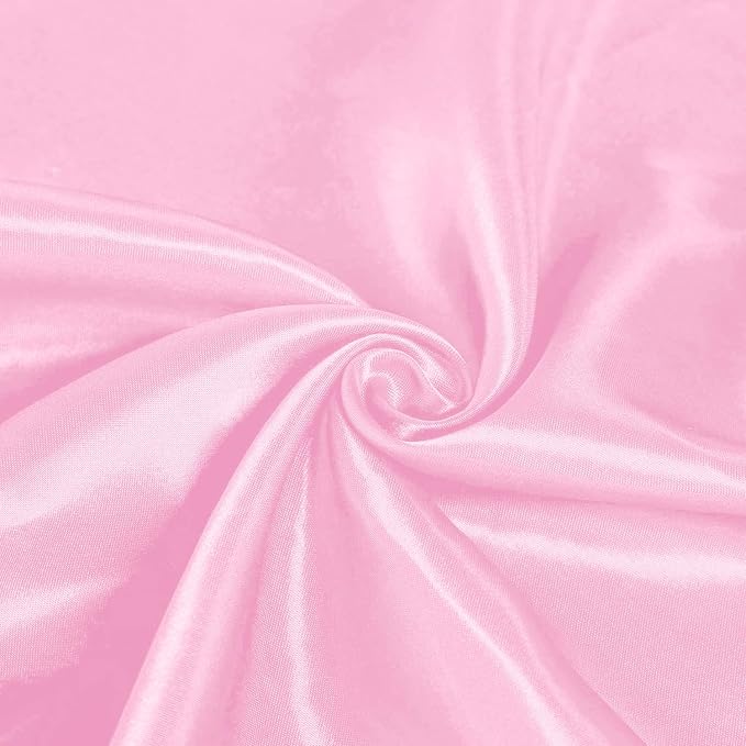 SI Pack of 5 Wedding 12 x 108 inch Satin Table Runner for Wedding, Decorations for Graduations, Engagements, Birthday Parties, Banquets, Runners fit Rectangle, Round Table - Pink - Image 6