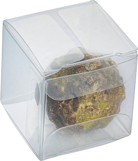 Restaurantware-1.5 Inch Wedding Favor Boxes, 100 Cube Transparent Candy Boxes - For Weddings, Baby Showers, And Birthday Parties, Packages Treats Or Gifts, Clear Plastic Party Favor Container, by Restaurantware