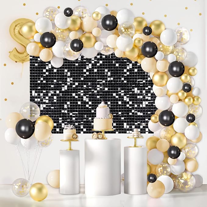 Shimmer Wall Backdrop Black Backdrop Decoration Mirror Backdrops Sequin - Image 7