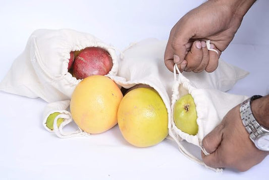 10"x12" Cotton Double Drawstring Muslin Bags (Natural Color)-100 Count Pack by CustomBagSupplies