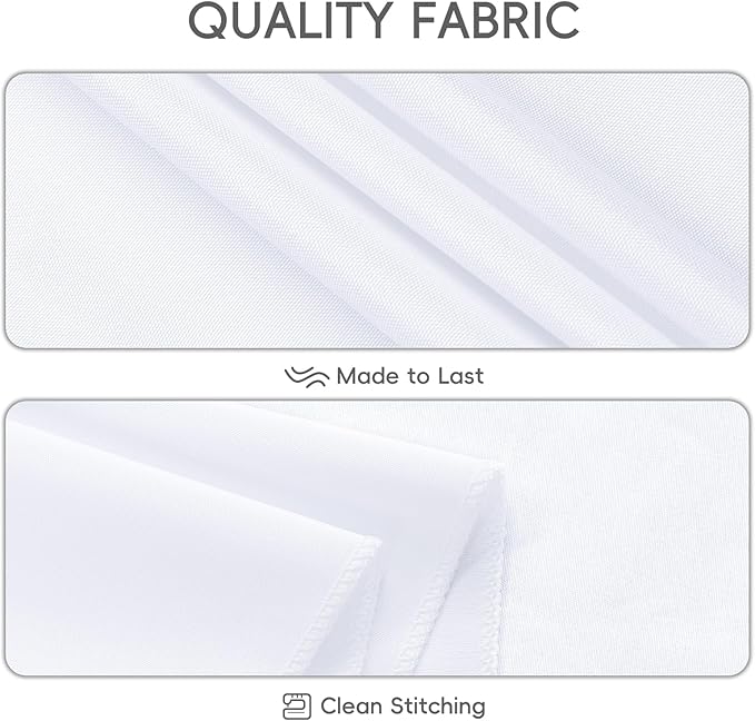 12 Pack White Round Tablecloth 120 Inch | For 4Ft-7Ft Round Table, Wrinkle Resistant Table Cloth, Washable Polyester Fabric, For Wedding Party Banquet Buffet Camping - Image 5