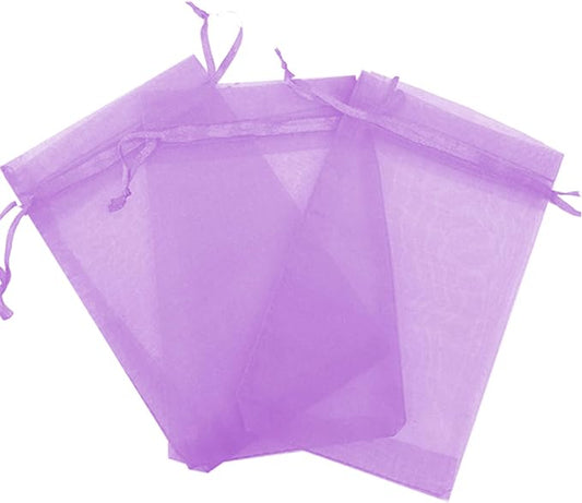 500 Pcs Lavender 3x4 Sheer Drawstring Organza Jewelry Pouches - Wedding Party Favor Gift and Candy Bags [Kyezi Design and Craft] by Kyezi+Design+and+Craft