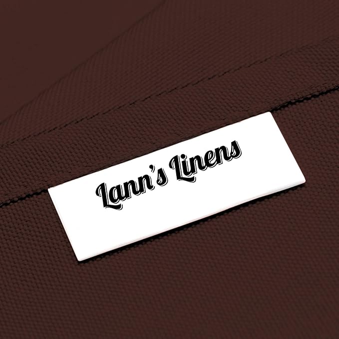 Lann's Linens 10 Pack 60 x 126 Inch Rectangular Tablecloth, Washable Polyester Fabric Dining Table Cloth for Restaurants, Weddings - Chocolate Brown - Image 5