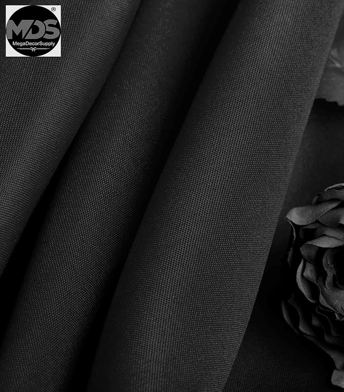 MDS Pack of 10 Rectangle Tablecloth 60 x 102 Inch Polyester Wrinkle Resistant Washable Polyester Table Cloth for Kitchen Dining Buffet Parties, Picnic, Events, Weddings and Restaurants - Black - Image 5
