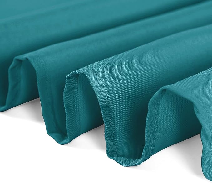 Cupuamon 108 inch Round Tablecloth Washable Polyester Table Cloth Decorative Table Cover for Wedding Party Dining Banquet（108 inch,Teal） - Image 7