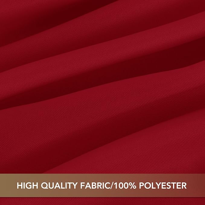 sancua Rectangle Tablecloths Table Cloth, 54x108 Inch 8 Pack, Christmas Red | For 6 Foot Rectangular Tables, Washable Polyester Fabric Cover for Wedding Party, Birthday, Banquet Reception - Image 6