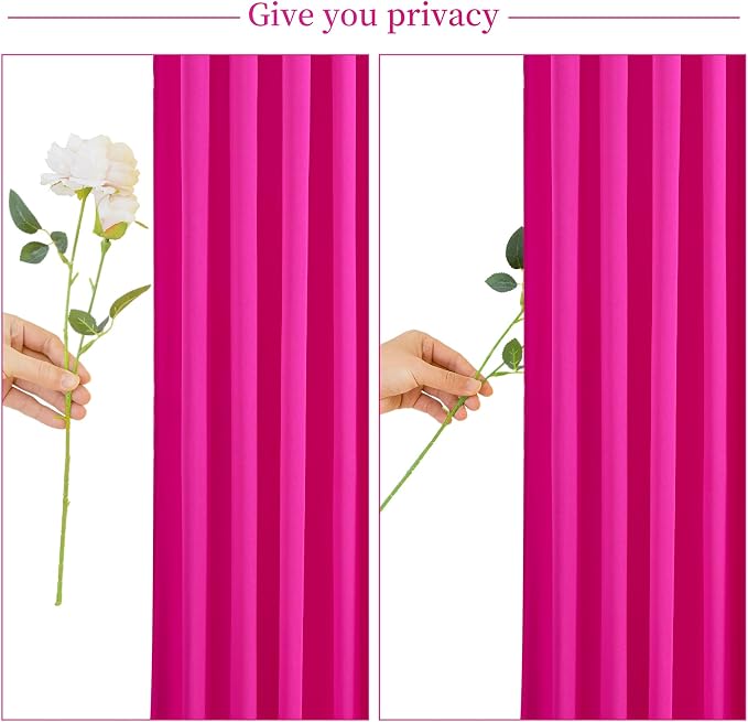 10ft x 7ft Hot Pink Backdrop Curtain for Parties Fuchsia Wrinkle Free Backdrop Drapes Panels for Baby Shower Birthday Photo Photography Polyester Fabric Background Decoration - Image 7