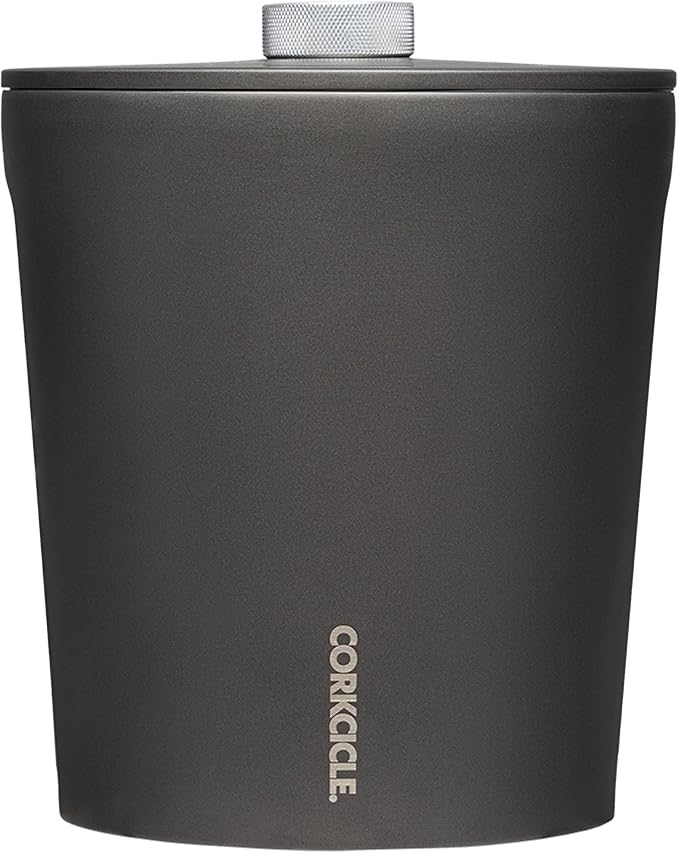 Corkcicle Insulated Ice Bucket with Lid - Stainless Steel - Summer Gift - 100 oz - Ceramic Slate