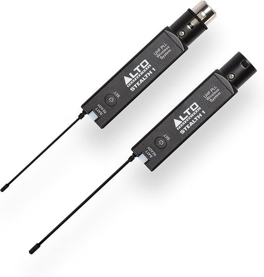 ALTO Stealth 1 Mono UHF XLR Wireless Audio System, Transmitter and Receiver for Powered Speakers, Mixers and Dynamic Microphones