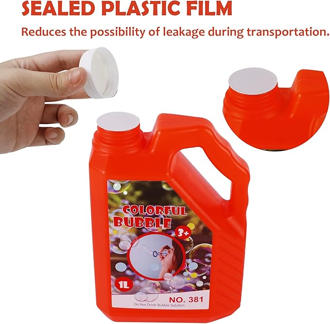 Lulu Home Bubble Concentrated Solution, 1 L/ 33.8 OZ Bubble Refill Solution for Kids Halloween Parties, Bubble Machine, Giant Bubble Wand, Bubble Blower Toys