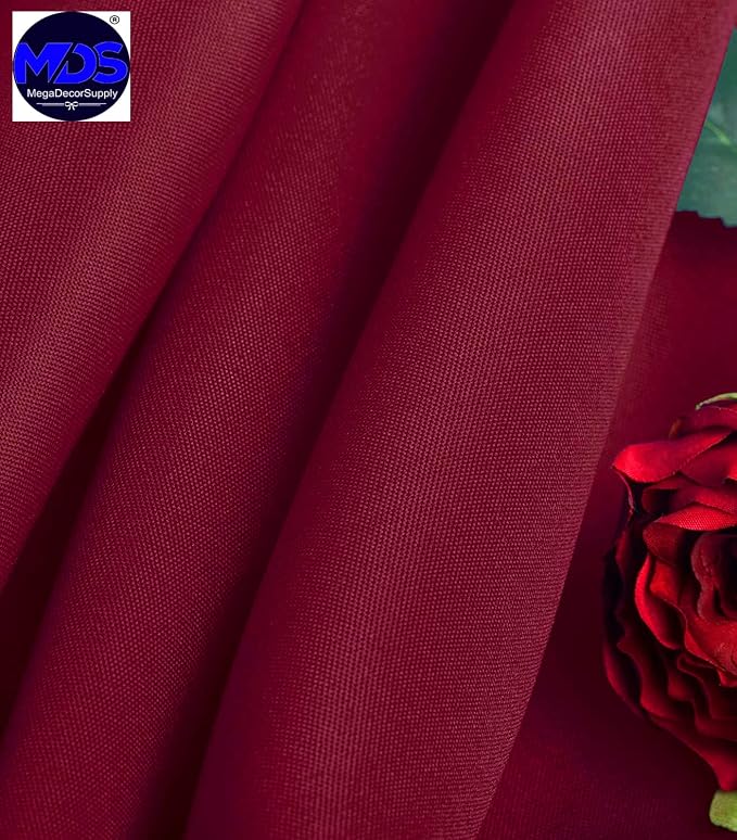 MDS Pack of 10 Rectangle Tablecloth 60 x 84 Inch Polyester Wrinkle Resistant Washable Polyester Table Cloth for Kitchen Dining Buffet Parties, Picnic, Events, Weddings and Restaurants - Maroon - Image 4