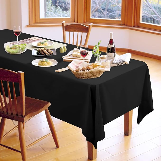 12 Pack Black Tablecloths for 6ft Tables-60 x 102 Inch | Polyester Table Cover, Stain and Wrinkle Resistant Washable Fabric Table Cloth, Perfect for Wedding Banquet Parties - Image 7