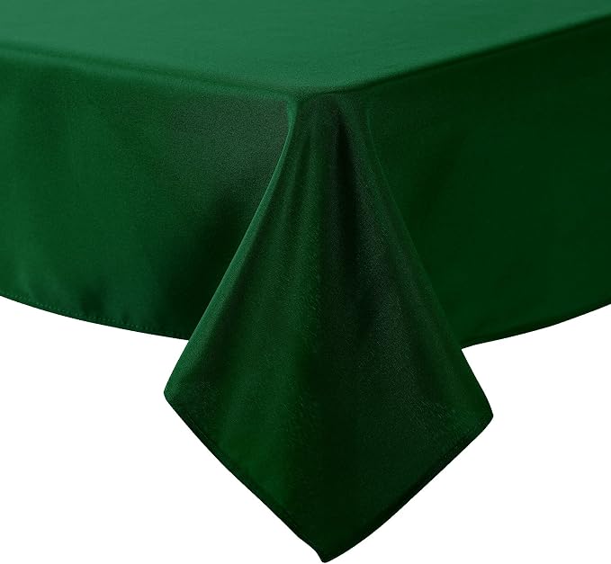 Cupuamon Square Tablecloth 90x90 inch Washable Polyester Fabric Table Cloth for Wedding Party Dining Banquet Decoration（90x90,Hunter） - Image 5