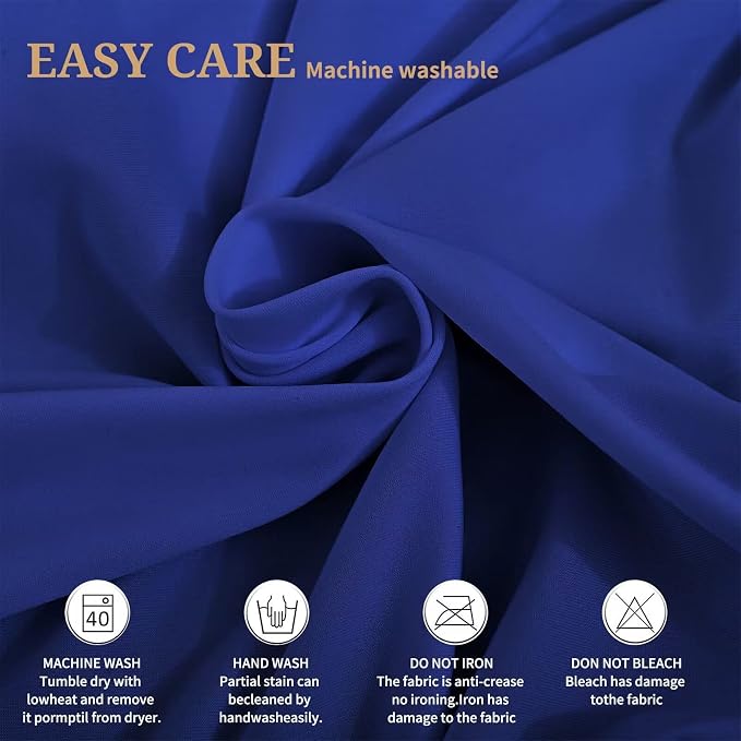 6 Packs Royal Blue Round Cocktail Table Skirt 32"x 43" | Spandex Stretch Cocktail Tablecloth with Wavy Drapes, Fitted High Top Table Covers for Wedding Bar Party Birthday - Image 7