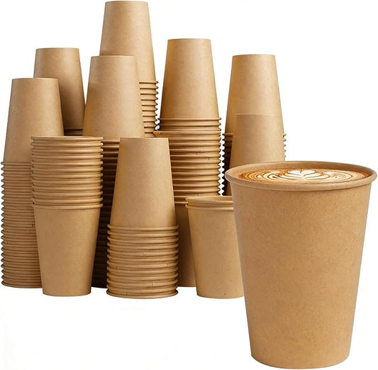 Lamosi 1000 Count 12 oz Paper Cups, Disposable Kraft Paper Coffee Cups | Drinking Cups, Water Cups for Hot/Cold Beverages, Suitable for Home, Kitchen, Office, Party, Picnic, Travel, Cafe & Bar Use by BuyNow