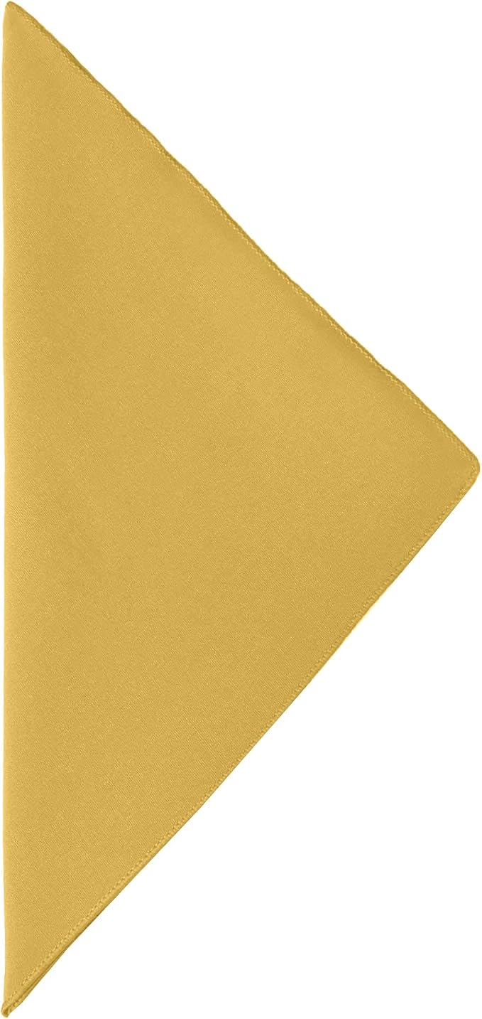 Ultimate Textile 17x17-Inch Cotton-Feel Cloth Napkins, Gold, Set of 12 - Image 2
