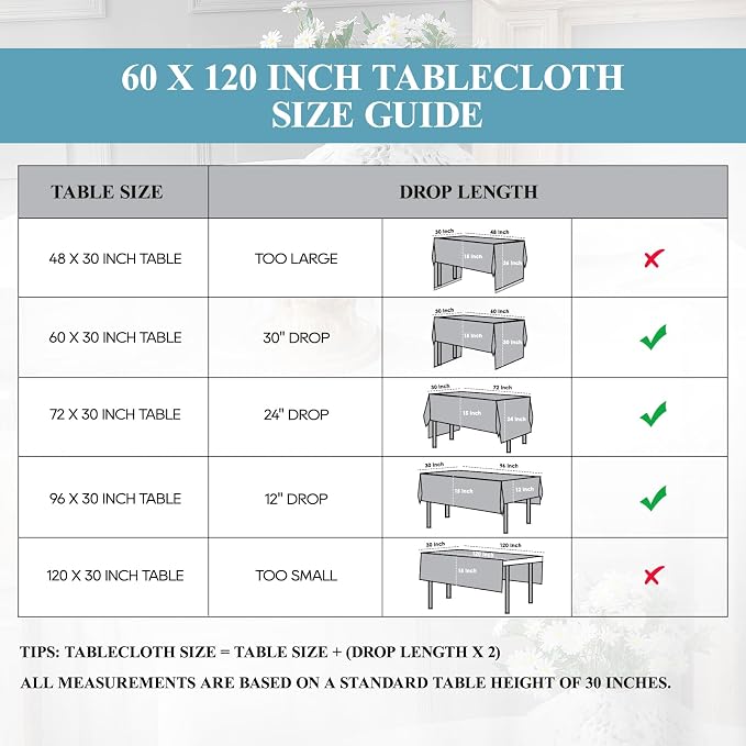 VidaFete 2 Pack 60 * 120inch Black Rectangle Tablecloth for 6ft Tables | Stain & Wrinkle Resistant Rectangular Table Cloth for Kitchen Dining Wedding Banquet Decoration, Polyester Fabric - Image 2