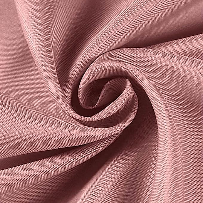 Balsa Circle 6 pcs 108 inch Dusty Rose Round Polyester Tablecloths Fabric Table Cover Linens for Wedding Party Banquet Reception Events Kitchen Dining - Image 8
