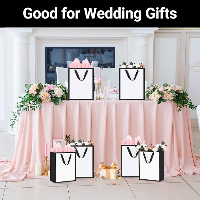 EUSOAR Paper Gift Bags with Handles, 12pcs 9.8"x5.1"x12.6" Retail Shopping Wrapping Paper Bags, Kraft Gift Wrap Bags Bulk for Business, Craft Grocery, Wedding Birthday Party Thank You Treat Favor - Image 7