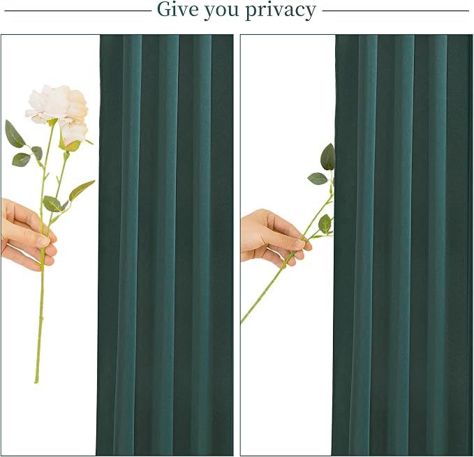 10ft x 7ft Hunter Green Backdrop Curtain for Parties Dark Green Wrinkle Free Backdrop Drapes Panels for Baby Shower Birthday Party Photo Photography Polyester Fabric Background Decoration - Image 8