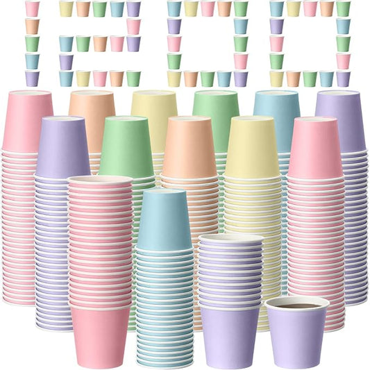Jingmore 1200 Pack 2 oz Disposable Paper Cups Small Paper Coffee Drink Cups for Candy, Biscuits, Bathroom Use, Parties, Picnics, and Travel(Macaron Colors) by Jingmore