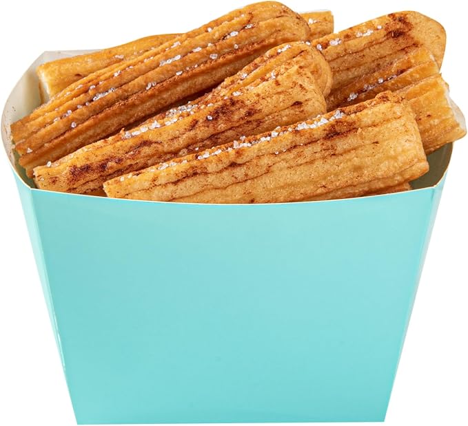 Restaurantware Square Turquoise Paper Snack Box, 200 Pack - Image 11