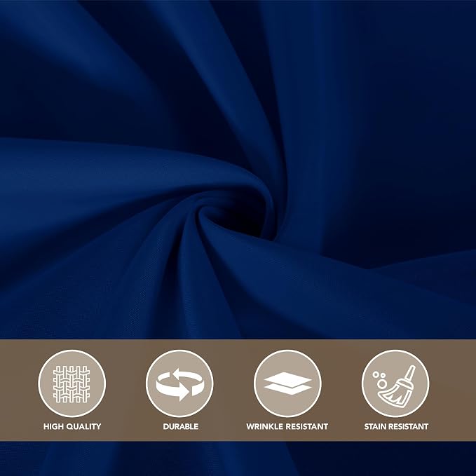 sancua Round Tablecloth 90 Inch Fit 30-72 Inch Tables, 8 Pack Navy Blue | Circle Polyester Fabric Table cloth for Wedding Party Reception Banquet Birthday, Washable Formal Covers - Image 8